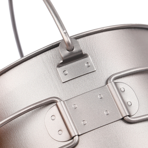<strong>Camping</strong> Titanium Pot 1600ml Ultralight Outdoor <strong>Camping</strong> <strong>Cup</strong> with Lid and Foldable Handle Hiking Backpack Cookware - Product Image 5