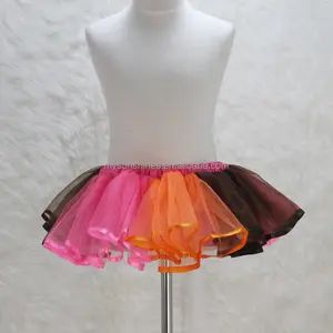 Hot pink orange chocolate brown tulle with hot pink waist professional ballet Hallowmas tutu skirt