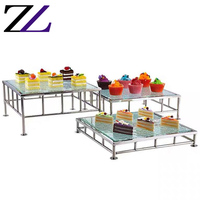 Présentoir de desserts en argile, décoration de table de fête, service de buffet personnalisé sri lanka, présentoir de cupcakes, support de buffet en bois