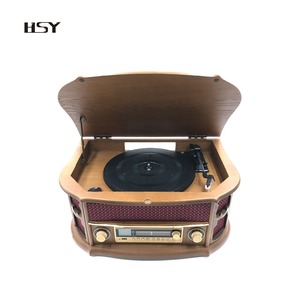 Máy Phát <span class=keywords><strong>CD</strong></span> Loại Ngăn Kéo Máy Hát Vinyl Âm Thanh Nổi Bằng Gỗ Bàn Xoay Retro Có Điều Khiển Từ Xa/Máy Phát Băng Cassette Bán Sỉ - Product Image 4