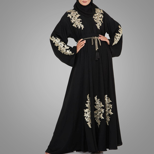 Abbigliamento Islamico Stile Dubai per Donne, Nuova Elegante Abaya Musulmana con Decorazioni in Pizzo, Vestiti <span class=keywords><strong>Arabi</strong></span> per Signore - Product Image 2