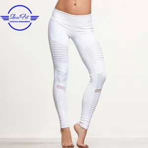 OEMโรงงานเอวสูงmoto leggingsที่กำหนดเองออกกำลังกายผู้หญิงlularoe leggings