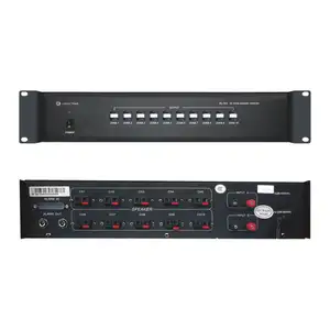 AL-10S 10 zone public address system speaker selector with flexible A/B amplifier inputs for auto switch from BGM and Emergency