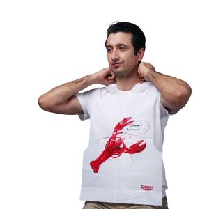 Thực Phẩm Biển Tùy Chỉnh In Tôm Hùm Cua Dinning Tạp Dề Nhà Hàng Nhựa Dùng Một Lần Bib - Product Image 5