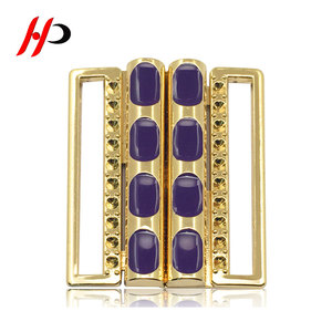 Custom Rhinestone Rectangle <strong>butterfly</strong> Knot Shape 25mm 1 Inch Accessories Gold Plated Decorative Leather Shoe Belt Buckles - Product Image 6