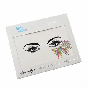 Keluaran baru grosir pabrik Makeup eyeliner bindi wajah permata warna-warni batu tato stiker