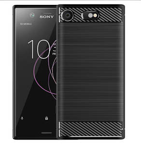Coque arrière de téléphone portable en Fiber de carbone antichoc TPU souple pour <span class=keywords><strong>Sony</strong></span> Xperia XZ1 Compact Ce Shield Machines d'extrusion de crème glacée - Product Image 2