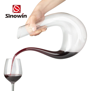Decantador de Vino de Cristal Hecho a Mano con Capacidad para 1800 ml, Aireador de Vino para Amantes del Vino - Product Image 1