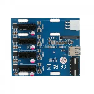 PCI-E NAAR PCI CONVERTER CARD 1 OM 4 1 X EXPRESS CARD MET 4 POORTEN PCI SLOTS