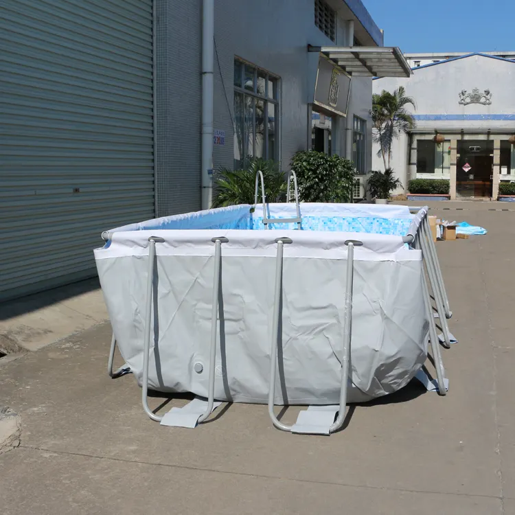 Лидер продаж 2019, прямоугольный надувной бассейн из ПВХ с металлической стальной рамой