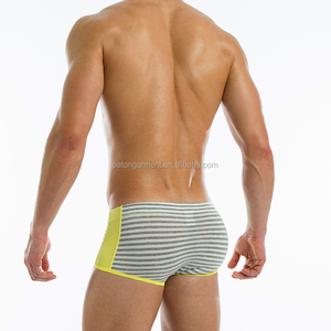 Hot nuovo disegno tessuto a righe mens sportivo <span class=keywords><strong>brasiliano</strong></span> cut shorts retrò biancheria intima - Product Image 4