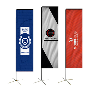 Tùy Chỉnh Logo Và Hình Dạng Thiết Kế Vải Quảng Cáo Bãi Biển Cờ Biểu Ngữ - Product Image 3