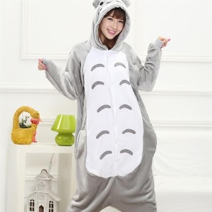 Combinaison <span class=keywords><strong>Kigurumi</strong></span> <span class=keywords><strong>Totoro</strong></span> pour <span class=keywords><strong>femme</strong></span> adulte, pyjama animal, costume en flanelle, vêtements de nuit chauds et doux, combinaison d'hiver, pyjama cosplay - Product Image 2