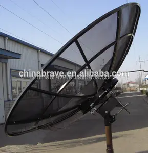 12 ft 12.1 ft aluminium satelliet ontvangen Antenne ku-band en C band combo TV mesh schotel