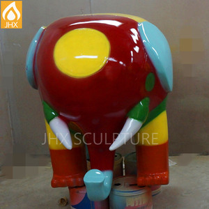 Estatua de Elefante de Tamaño Real para Exteriores, Escultura de Resina Grande y Colorida, Pintada a Mano, Ligera, Resistente al Agua y a la Corrosión, para Fiestas - Product Image 4