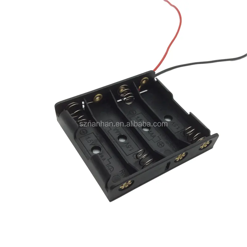 4xAA 6 В проводной включения/выключения держатель батареи коробка без крышки