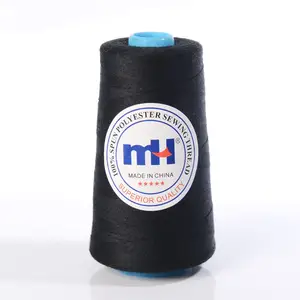 HilosデCostura 30S/3 TFO Quality 100 Polyester ThreadためSewing Denim Garments - Black