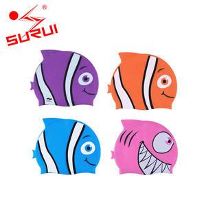 Sporti Enfants Silicone Drôle Cool Bonnets <span class=keywords><strong>De</strong></span> <span class=keywords><strong>Bain</strong></span> Poissons Bonnets <span class=keywords><strong>De</strong></span> <span class=keywords><strong>Bain</strong></span> - Product Image 2