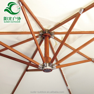 Commerce assurance <span class=keywords><strong>écologique</strong></span> en bois blanc moderne jardin parapluies parasol - Product Image 2