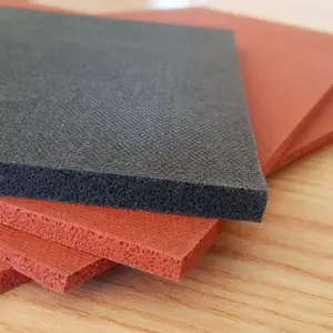 Tapis de mousse en caoutchouc de Silicone, 10 pièces, feuille d'éponge rouge, mousse de silicone