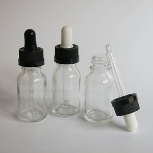 1/2 OZ huile claire essentiel verre flacons compte-gouttes avec bouchon compte-gouttes et <span class=keywords><strong>pipette</strong></span> en verre - Product Image 2