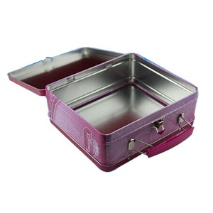 Caixa retangular de metal para almoço, recipientes de alimentos, lata de lata de presente para crianças - Product Image 3