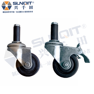 Hochwertiges <span class=keywords><strong>2</strong></span> Zoll schwarzes ruhig schließendes universelles Rollenrad mit Bremse für Werkbank-Flow Rack aus Kunststoff - Product Image 4