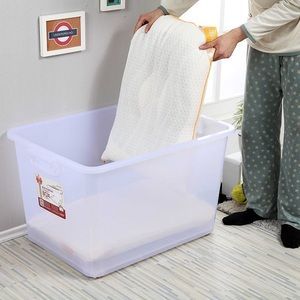 Contenitori Impilabili Multiuso Haogle per Libri e Giocattoli, Scatole di Plastica per Organizzazione con Coperchio, Capacità 200L - Product Image 4