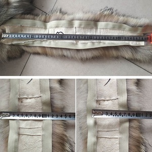 Color Natural Real de piel de Coyote, Collar de recorte de capucha de piel tiras para chaqueta de abrigo