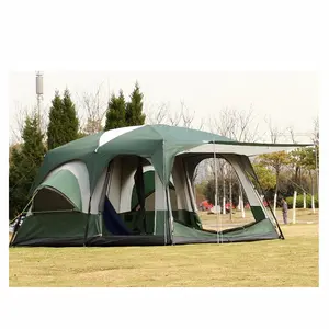 Поставка с завода, большая семейная палатка для кемпинга на 5 -8 человек, водонепроницаемая Праздничная палатка