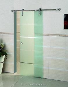 Moderna de acero inoxidable 304 solo panel de vidrio puerta corredera puerta de cristal interior puerta del baño(kt9001) - Product Image 2
