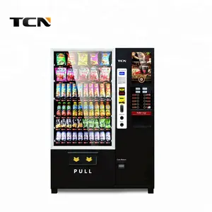 TCN Drink Snack and Coffee Combination Vending Machine with Bill Reader and Coin Changer Video Technical Support 1 YEAR