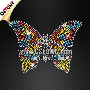 Cstown thiết kế độc quyền phẳng trở lại hotfix chuyển bướm sequin chuyển - Product Image 6