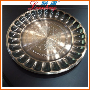 2017 produits Arabe plateau en cuivre, forme ronde Moyen-Orient cookie plateaux - Product Image 3
