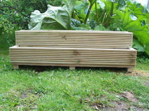 Macetero de jardín escalonado con dos niveles de <span class=keywords><strong>madera</strong></span> para cubierta, comedero de <span class=keywords><strong>madera</strong></span>, macetero de <span class=keywords><strong>madera</strong></span> - Product Image 4