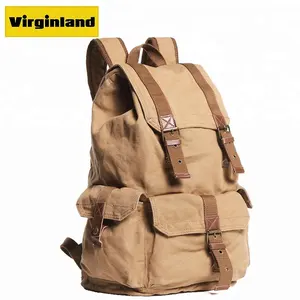 F2350 Wholesale School Backpack Bag Vintage Canvas Rucksack