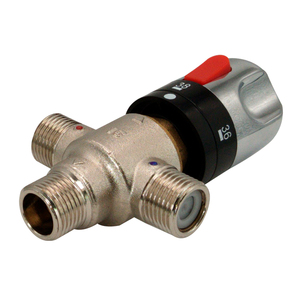 Vanne <span class=keywords><strong>mitigeur</strong></span> thermostatique à angle en laiton, eau chaude et froide, 1 ensemble, électrovanne à 3 voies, vanne de dérivation de douche à 4 voies - Product Image 5