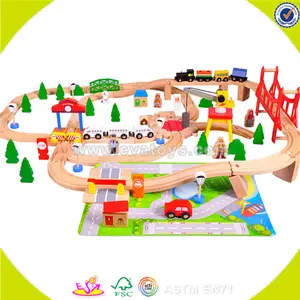 最受欢迎的儿童木制玩具铁路批发W04C018