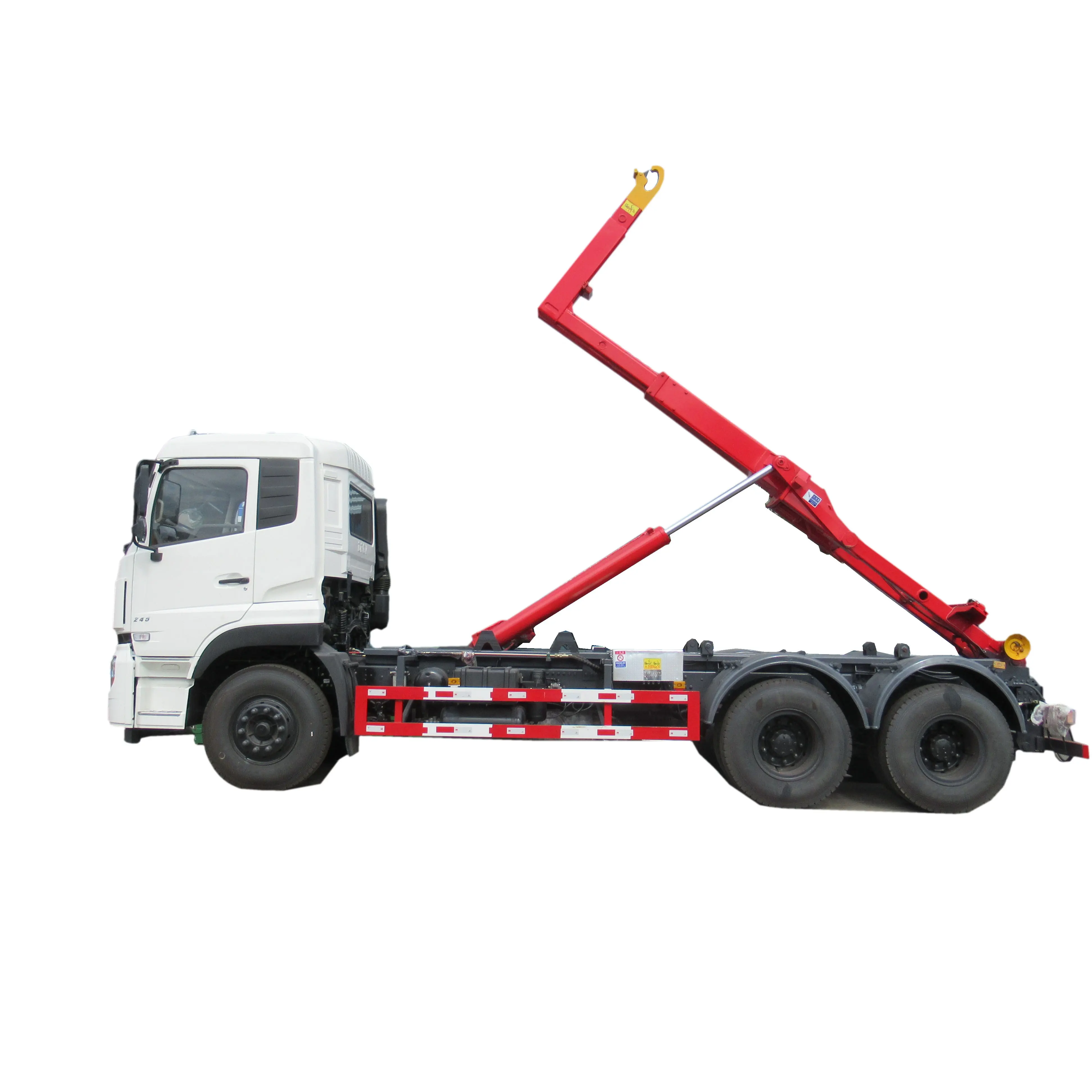 Dongfeng 6x4 10 wheeler 15 tonnes de levage bacs hydraulique bras rouleau camion ampliroll rouleau camion à ordures