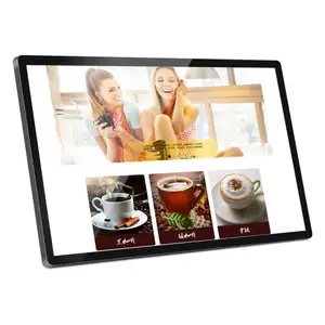 Tela lcd de 27 polegadas hdmi rj45, usb 5g, wifi, interior rk/3288/rk3399/rk3188 1 + 8 tablet touch screen ips, tudo em uma exibição de sinalização digital