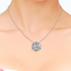 Elegante Collana con Pendente a Fiore Decorato con Cristalli <span class=keywords><strong>Swarovski</strong></span> Gioielli in Argento 925 / Ottone Nuovissima Collana Daisini per Donne - Product Image 6