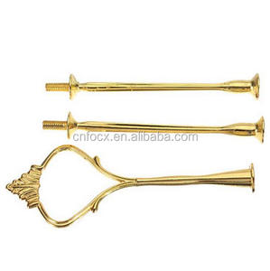 Silver Gold Cake <strong>Plate</strong> <strong>Stand</strong> / Wedding Party Crown Rod / Metal Wedding Cake <strong>Stand</strong> - Product Image 6