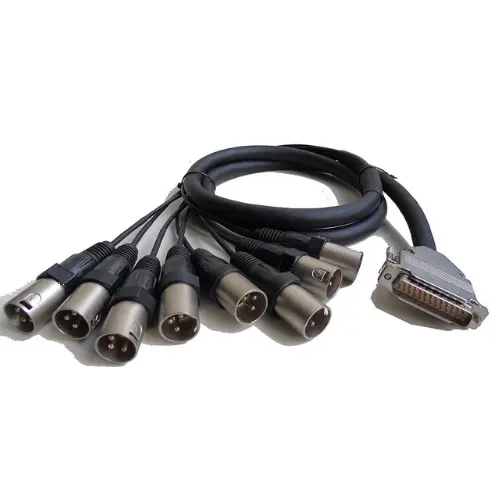 Custom OEM Male or Female DB25 to 4 6 8 12 channel XLR 3 Pin Male Female Snake Cable Multiple Lengths are Available