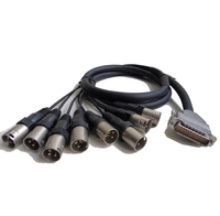 Personnalisé OEM Mâle ou Femelle DB25 à 4 6 8 12 canaux XLR 3 Broches Mâle Femelle Câble de Serpent Plusieurs Longueurs sont Disponibles