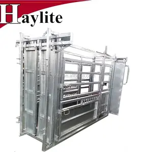 Cattle handling equipment used heavy duty cattle crush squeeze chute with weighing scale