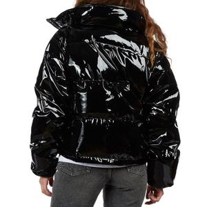 <span class=keywords><strong>Veste</strong></span> matelassée <span class=keywords><strong>en</strong></span> <span class=keywords><strong>vinyle</strong></span> noir brillant pour femme, <span class=keywords><strong>veste</strong></span> rembourrée élégante, vêtements d'hiver pour femmes, manteaux <span class=keywords><strong>en</strong></span> duvet - Product Image 2