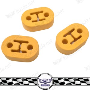 Vehículos Coche <span class=keywords><strong>2</strong></span> Agujero Amarillo y negro de Goma Del Silenciador de Escape Hanger Buje - Product Image 3