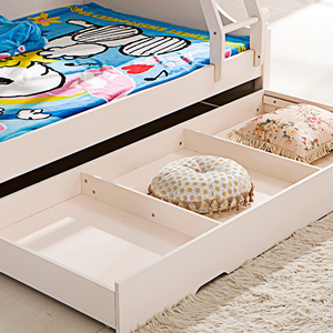 Camas Literas de Madera Blanca en Oferta para Niños con Cajón y Escalera - Product Image 6