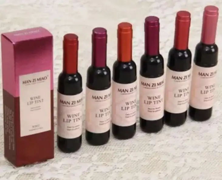 새로운 뜨거운 판매 레드 와인 병 립글로스 지속 액체 립스틱