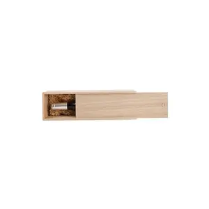 Großhandel Unfinished Holz Wein Box Mit Rutsche Top